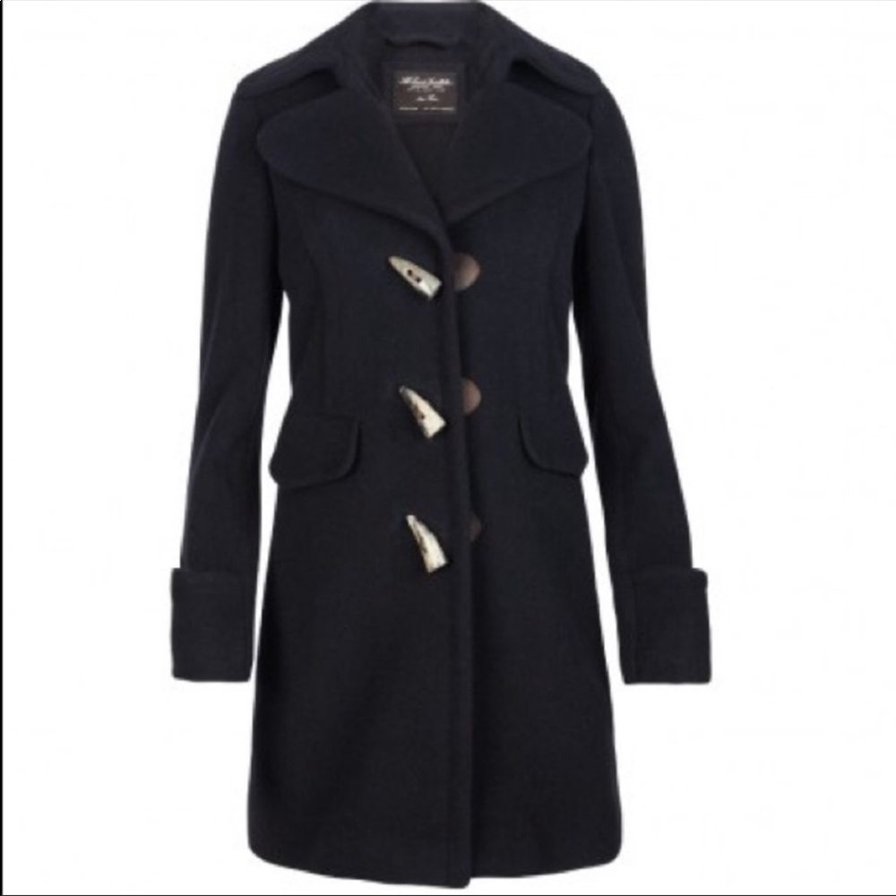All Saints wool toggle coat